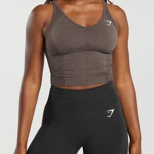 Gymshark Brown Vital Midi Tank Size Medium